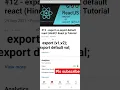 export vs export default in react export default in react react tutorial in Hindi