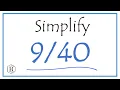 How to Simplify the Fraction