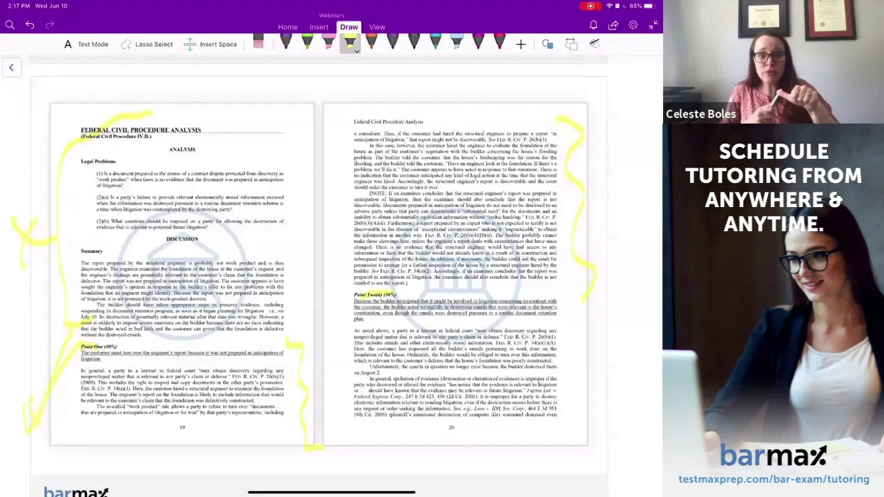 How to Study for Civil Procedure Webinar - BarMax Bar Exam, MBE & MPRE Review