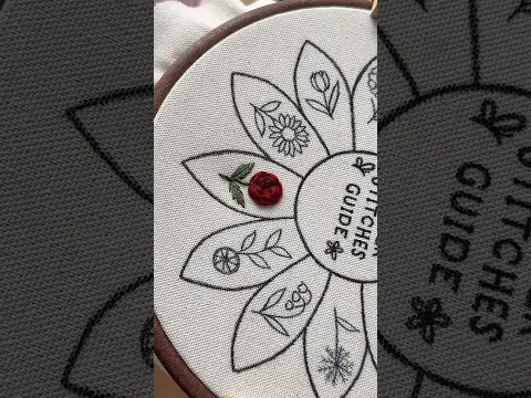 How to embroider wowen rose 🥀 #shorts