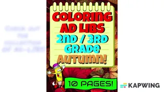 Ad Libs Coloring Pages Great for Young Kids Can Color and Write at the same time