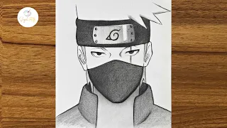 Easy Kakashi Drawing | How to Draw Kakashi Hatake | Step by Step for Beginners