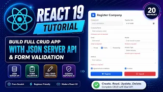 React js Full CRUD App with JSON Server API Form Validation Complete Project from Scratch