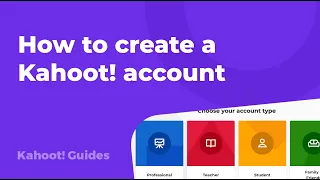 How to create a Kahoot account