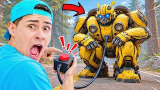 APERTEI O BOTÃO START DO BUMBLEBEE!! 🤯 (ELE ACORDOU..) - Garrys Mod
