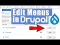 How to Edit Menus in Drupal website