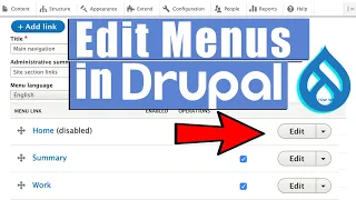 How to Edit Menus in Drupal website