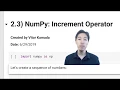 2 3 NumPy Increment Operator