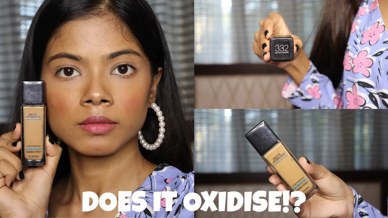 Maybelline fitme foundation matte+poreless |332 golden caramel | my perfect shade| colourbar blender