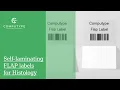Self-Laminating FLAP Slide Labels for Histology