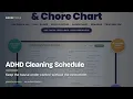 AD Cleaning Schedule Chore Chart App One Zone a Day Printable PDF No Subscription