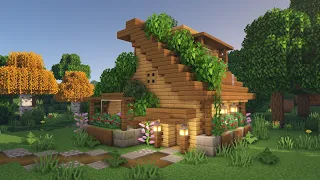 Download Minecraft : How to Build a Small Starter House / Cottage with Greenhouse MP3