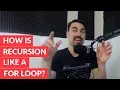 How is recursion like a for loop