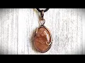 Simplistic Look Cabochon Pendant Wire Wrapping Tutorial remake of 2016