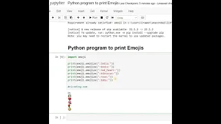 Day 77 Python program to print Emojis