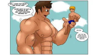 Pumping up giant - Muscle growth comic