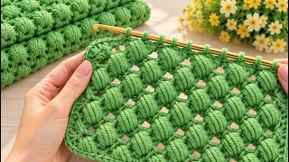The Prettiest Tunisian Crochet Stitch You’ll Ever See! ✨ #TunisianCrochet #CrochetPattern