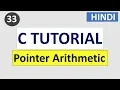 Pointer arithmetic in c language C Programming tutorial in HINDI