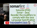 Solucion FIX Sonar - Java Reorder the modifiers to comply with the Java Language Specification