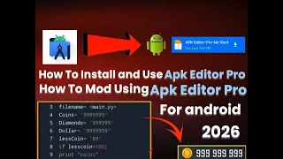 How To Install and Use Mod Apk Editor Pro Mod Using Apk Editor Pro Any Android iOS 2026