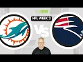 Miami Dolphins vs New England Patriots Prediction 23 - Free NFL Picks Week 2