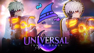 wizard shiny genos showcase in universal tower defense roblox cyborg
