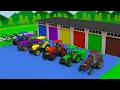 Lagu Colorful Garages with Tractors and Construction of a Pulpit for Farmer -View New Tractors