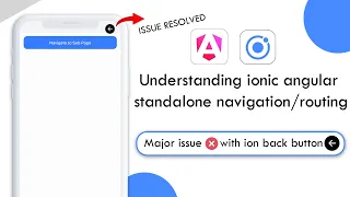 Ionic Standalone Navigation Routing - Problem with ion-back-button Angular