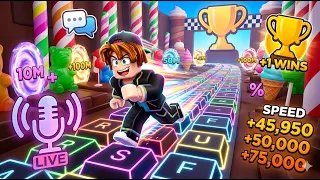 [ROBLOX LIVE] STAGE 1 World 1 COMPLETED in +1 Speed Keyboard Escape #keyboardescape #roblox