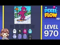 Pixel Flow Level 970 Solution Walkthrough