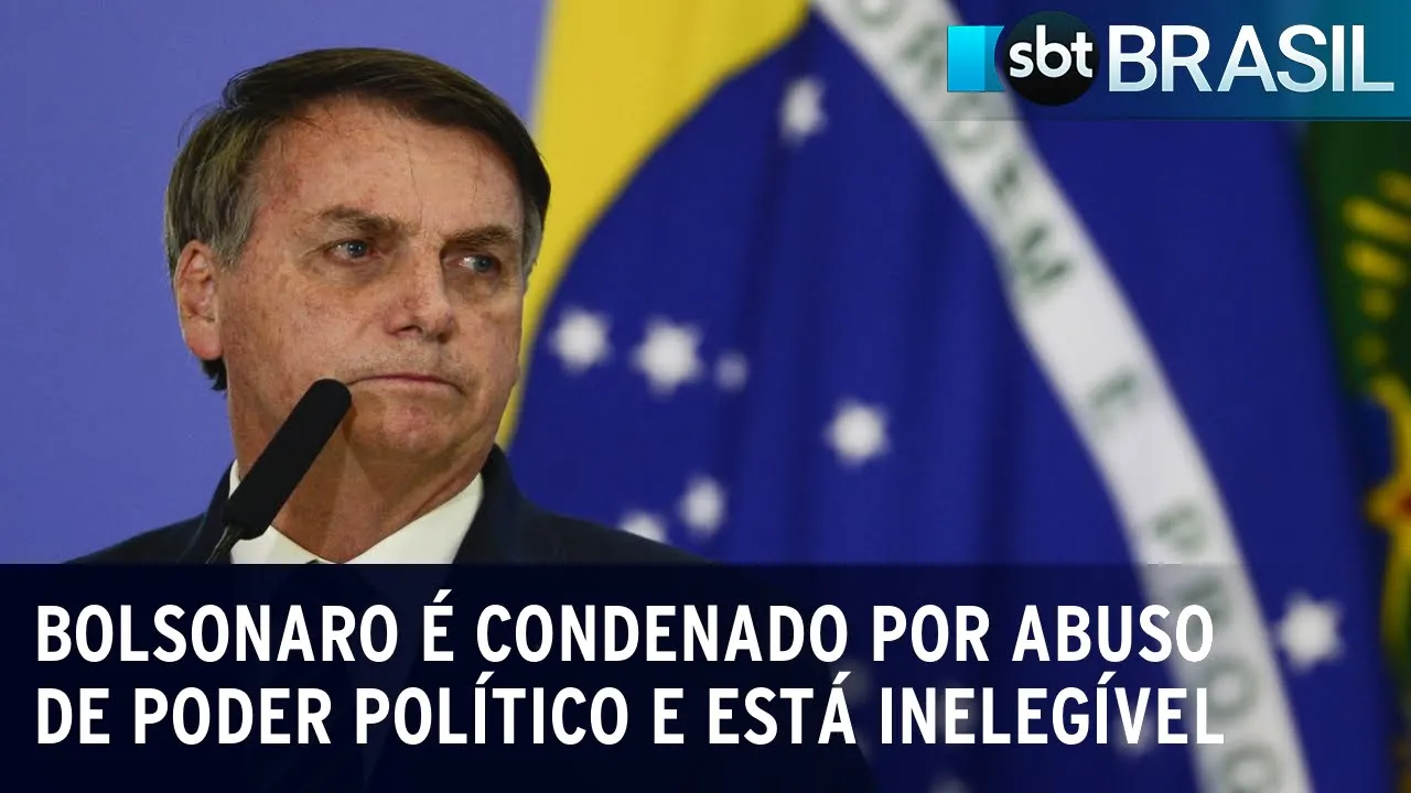 Bolsonaro é condenado por abuso de poder político e está inelegível | SBT Brasil (30/06/23)
