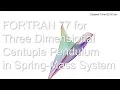 FORTRAN 77 for 3D Centuple Pendulum in Spring-Mass System simulation