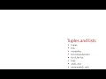Tuples and list comprehensions