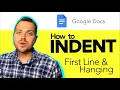 Google Docs How to Indent - Hanging First Line Indent
