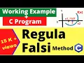 Regula Falsi Method Working Example With C Program Numerical Method