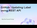 GitHub Updating Label using REST API