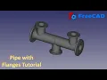 FreeCAD Tutorial How to make Pipe with Flange in Freecad