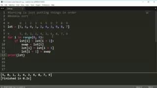 Python Programming Series Sorting Bubble sort