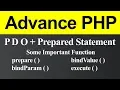 Some Important Functions for PDO with Prepared Statement in PHP Hindi