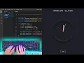 ASMR Programming - Analog Clock Dark Light Theme Using HTML CSS JavaScript