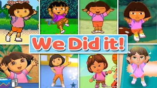 evolution of dora games victory animations 2002 2025 