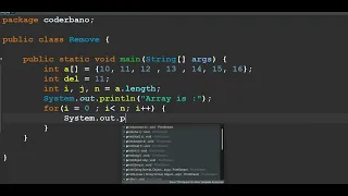 How to Delete a specific element from an Array Program in Java