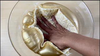 ✨ DIY Super Silky Dried Golden Melted Slime | Satisfying Slime ASMR