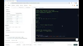 leetcode 3135 Equalize Strings by Adding or Removing Characters at Ends - DP Longest Common Substr