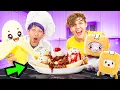 LANKYBOX TRIES COOKING BANANA SPLIT ICE CREAM COOKING COMPETITION