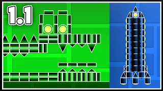 Every Art in Levels From Version 1.1 | Geometry Dash