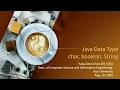 07 Java Data Type boolean char String