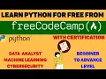 Python Free Certification Freecodecamp Data Science Machine learning