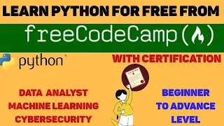 Python Free Certification Freecodecamp Data Science Machine learning