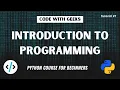 Introduction to Programming Python course for beginners programming in Urdu Hindi Tutorial 1